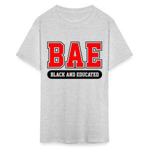 Unisex Classic Bae Print Fruit of The Loom T Shirt - heather gray