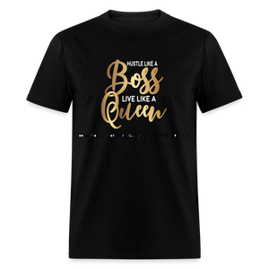 Women's Classic Boss Queen Print T Shirt - black