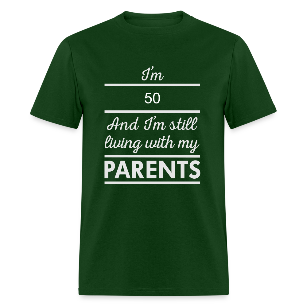 Unisex Classic 50 Print T Shirt - forest green