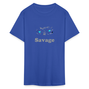 Unisex Savage Print T Shirt - royal blue