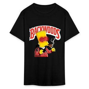 Unisex Backwoods Bart Print T Shirt - black