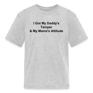 Kids Unisex Attitude Custom T Shirt - heather gray