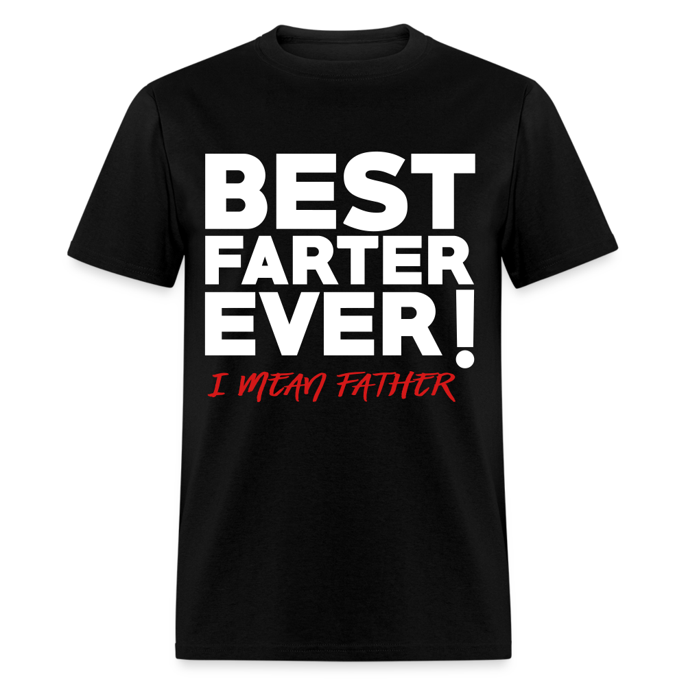 Men's Best Father Ever Print T-Shirt - black