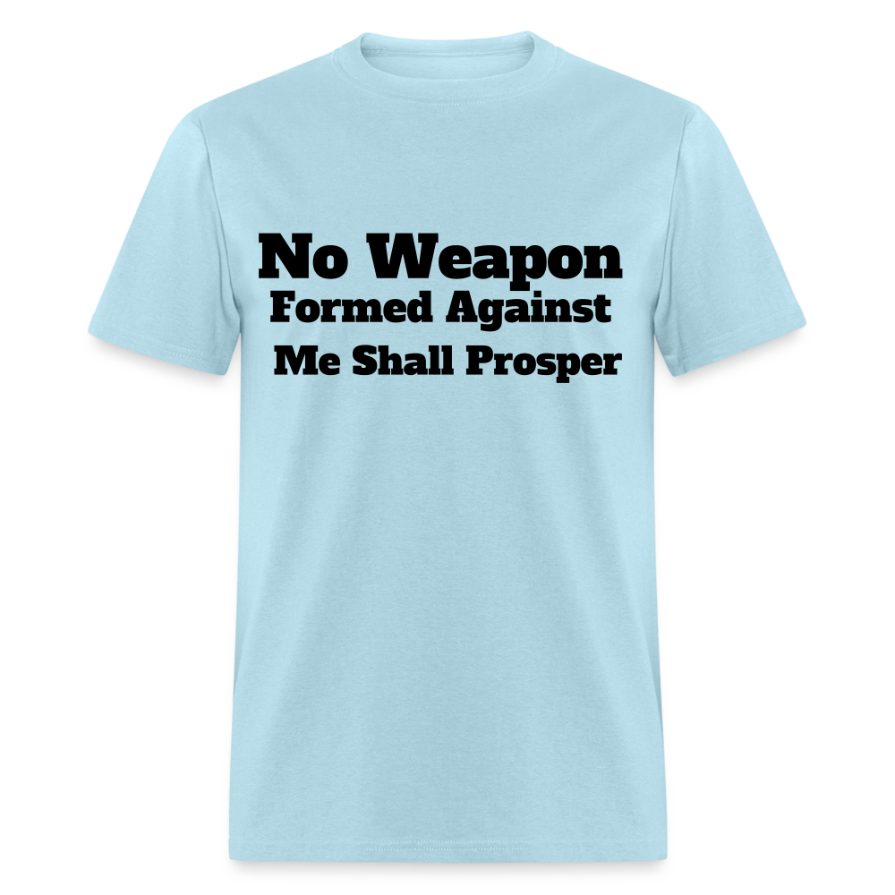 Adult Unisex  No Weapon Print T Shirt - powder blue