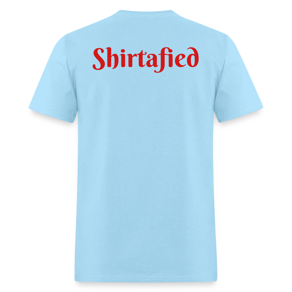 Unisex Shirtafied Print Gildan T Shirt - powder blue