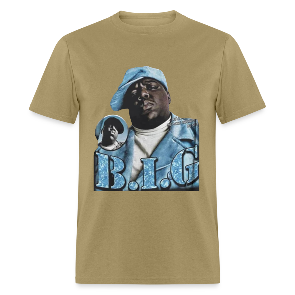 Unisex Classic Biggie Print T Shirt - khaki