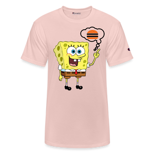 Unisex Champion SpongeBob Print T Shirt - blush pink 