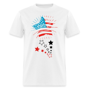 Unisex Independence Day Print T Shirt - white