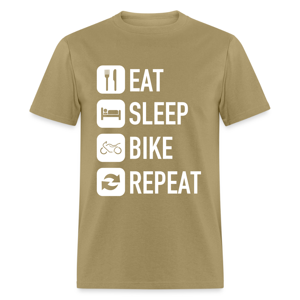 Unisex Classic Custom Sleep Repeat T Shirt - khaki