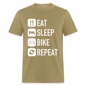 Unisex Classic Custom Sleep Repeat T Shirt - khaki