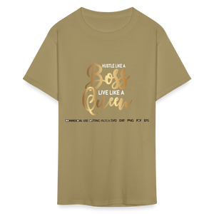 Women's Classic Boss Queen Print T Shirt - khaki