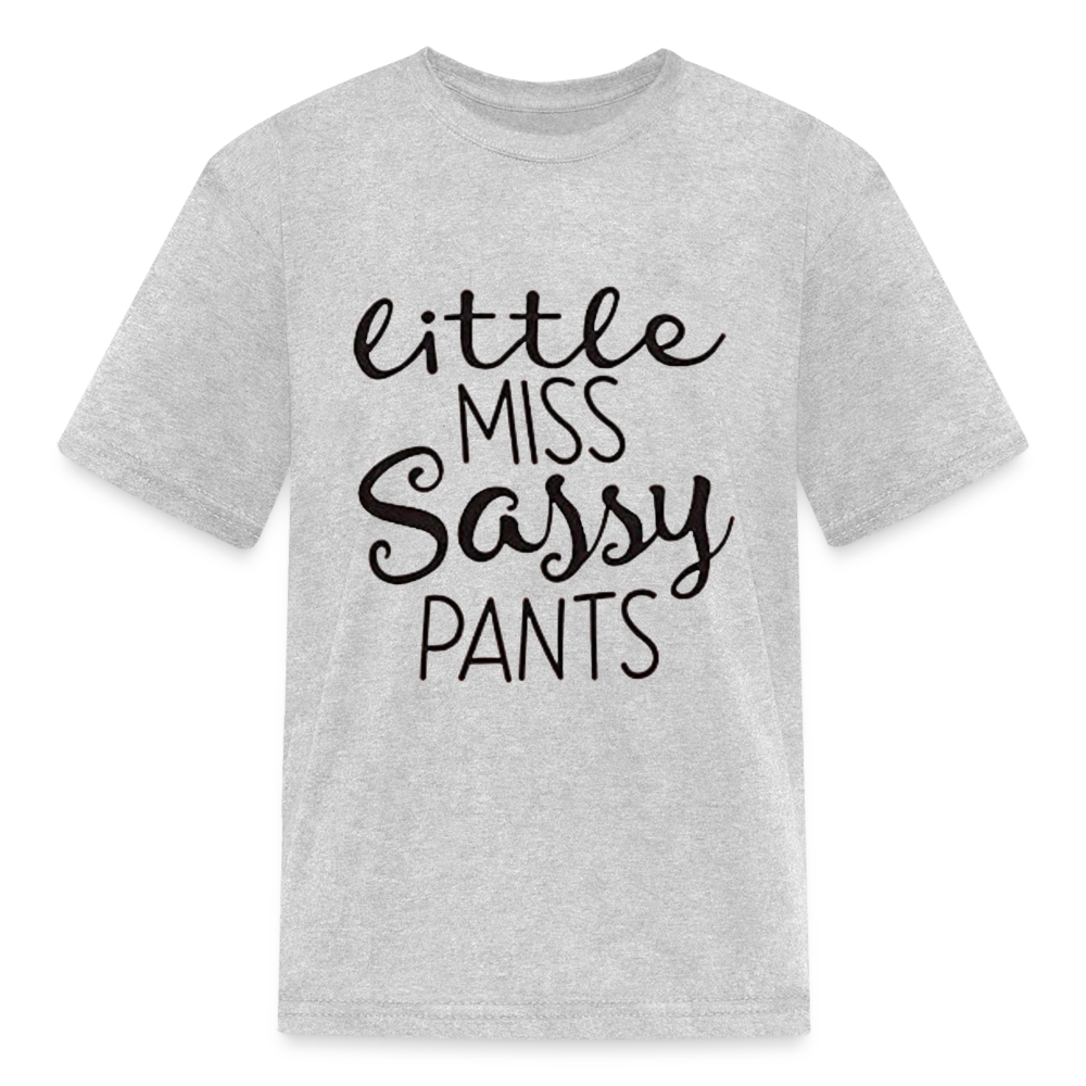 Kids and Babies Miss Sassy Pants Print T Shirt - heather gray