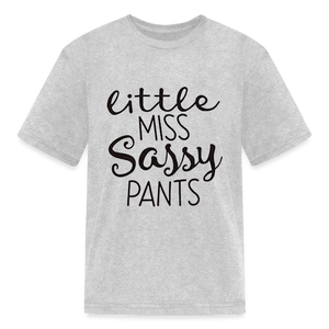 Kids and Babies Miss Sassy Pants Print T Shirt - heather gray