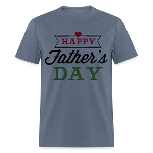 Unisex Father's Day Print T Shirt - denim
