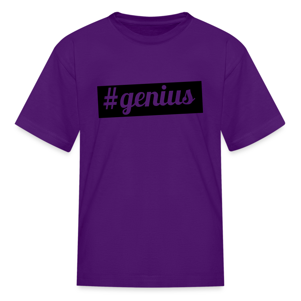 Kids' Hashtag Era Genius T Shirt - purple