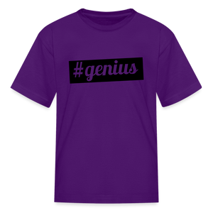 Kids' Hashtag Era Genius T Shirt - purple