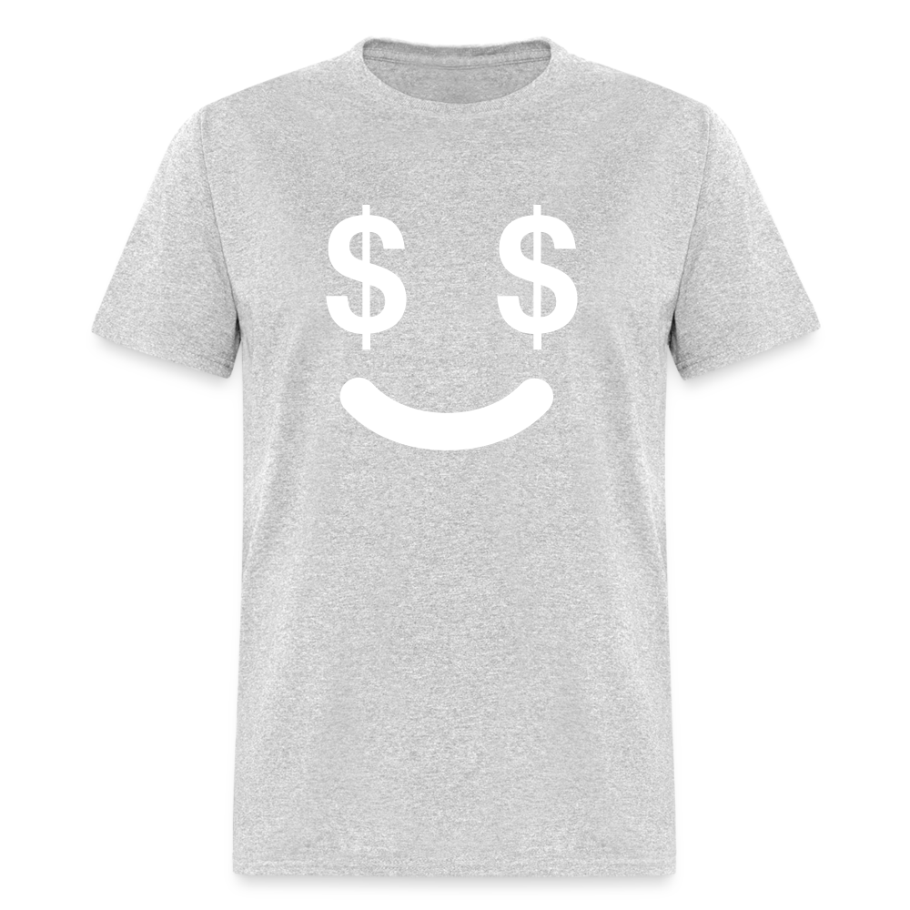 Unisex  Money Face Print T Shirt - heather gray