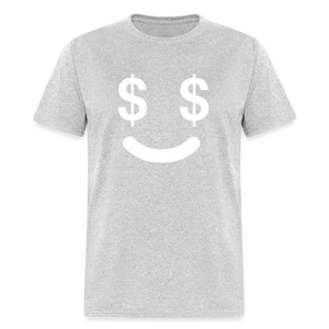 Unisex  Money Face Print T Shirt - heather gray