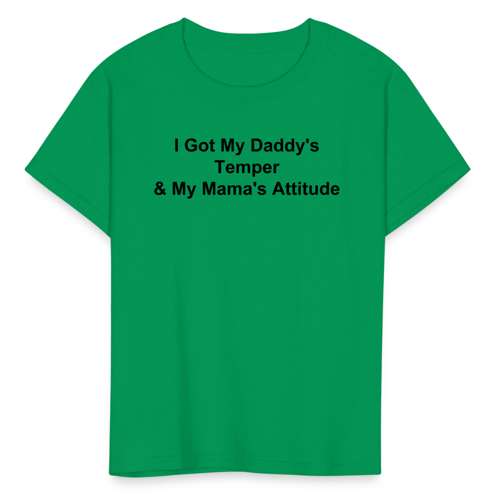 Kids Unisex Attitude Custom T Shirt - kelly green