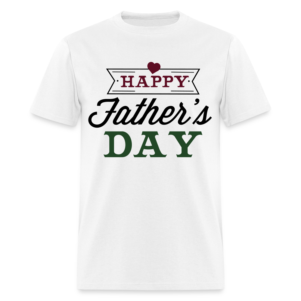 Unisex Father's Day Print T Shirt - white