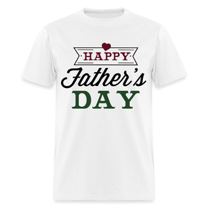 Unisex Father's Day Print T Shirt - white