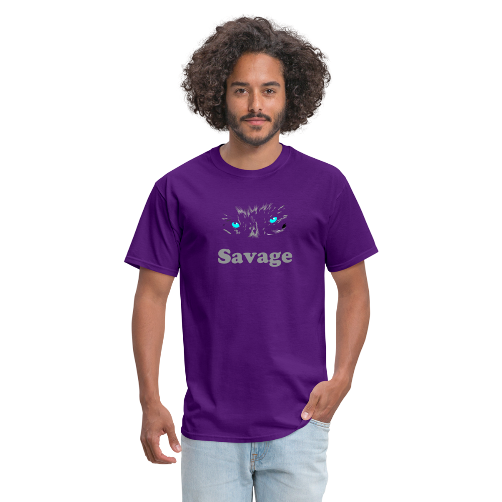 Unisex Savage Print T Shirt - purple