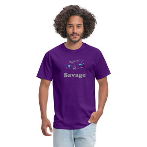 Unisex Savage Print T Shirt - purple