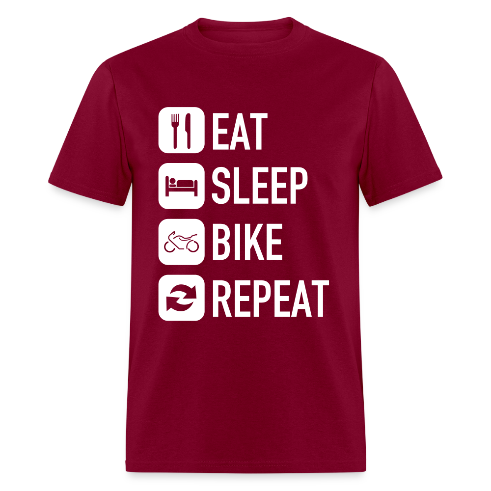 Unisex Classic Custom Sleep Repeat T Shirt - burgundy