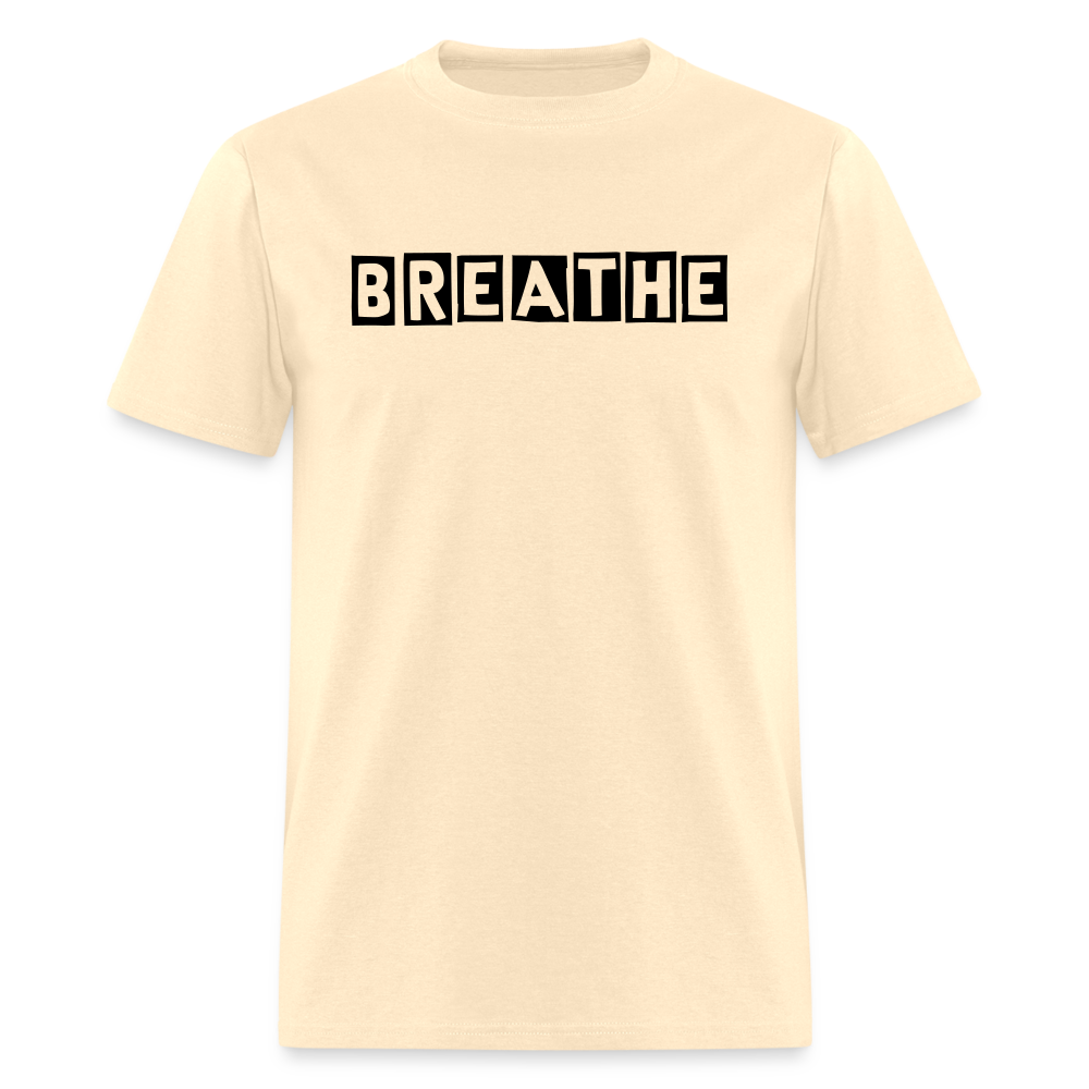 Unisex Breathe Print T Shirt - natural