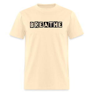 Unisex Breathe Print T Shirt - natural