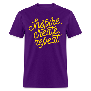 Unisex Custom Create Repeat T Shirt - purple