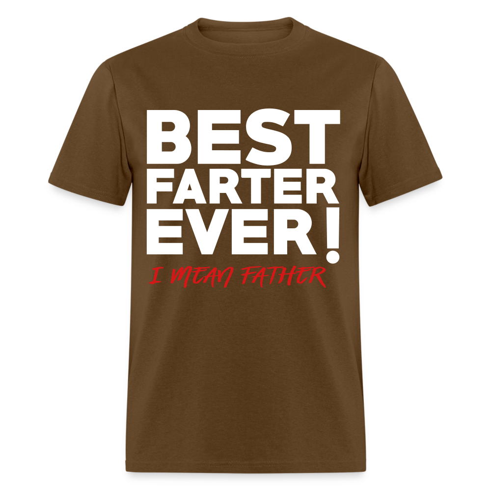 Men's Best Father Ever Print T-Shirt - brown