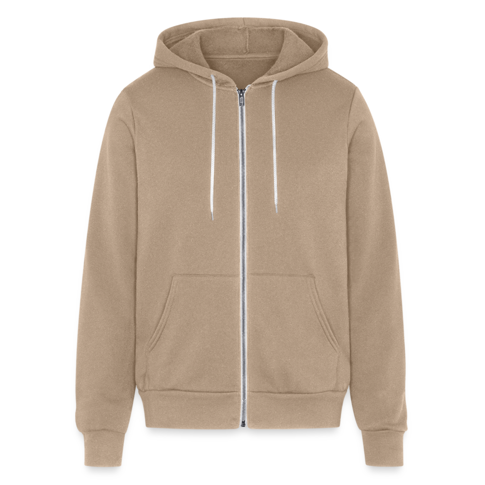 Bella + Canvas Unisex Full Zip Eagles Print Hoodie - tan