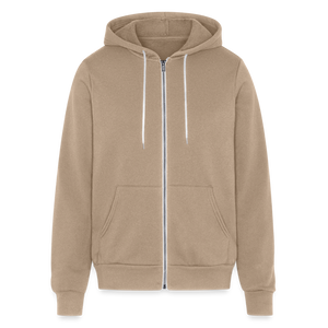 Bella + Canvas Unisex Full Zip Eagles Print Hoodie - tan