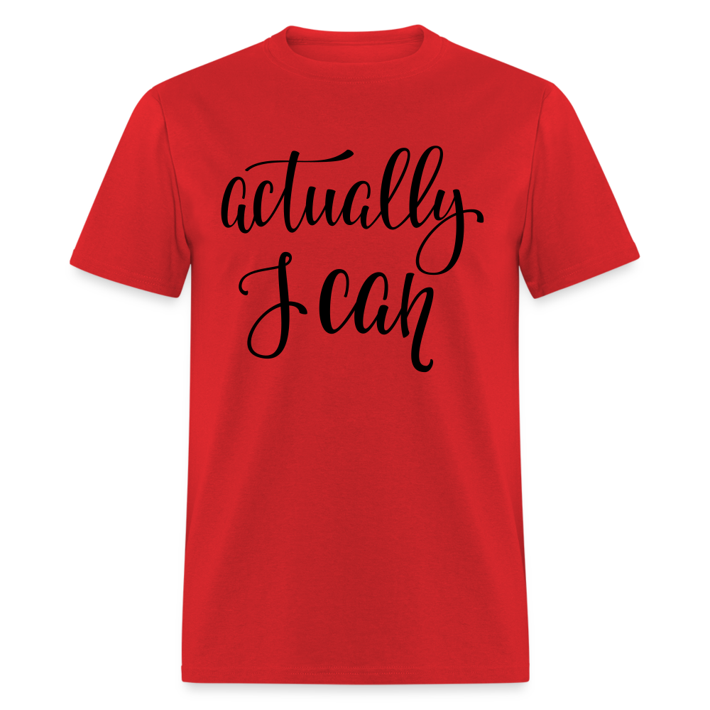 Unisex Classic  I Can Print T Shirt - red