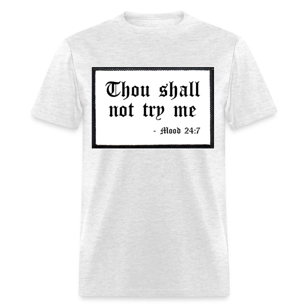 Unisex Try Me Print T Shirt - light heather gray