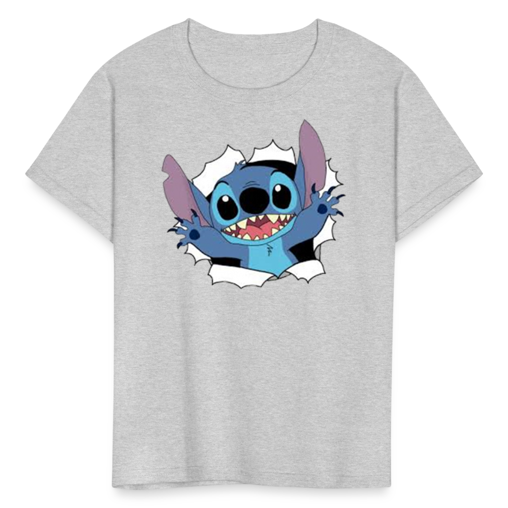 Kids and Babies Unisex Stitch Print  T-Shirt - heather gray