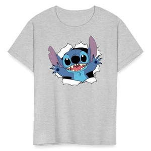 Kids and Babies Unisex Stitch Print  T-Shirt - heather gray