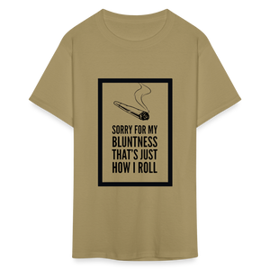 Unisex Classic Bluntness Print T Shirt - khaki