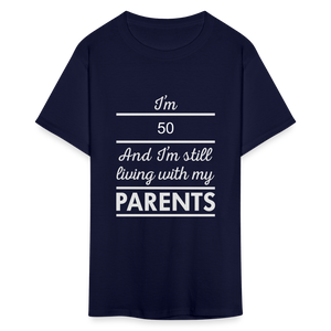 Unisex Classic 50 Print T Shirt - navy