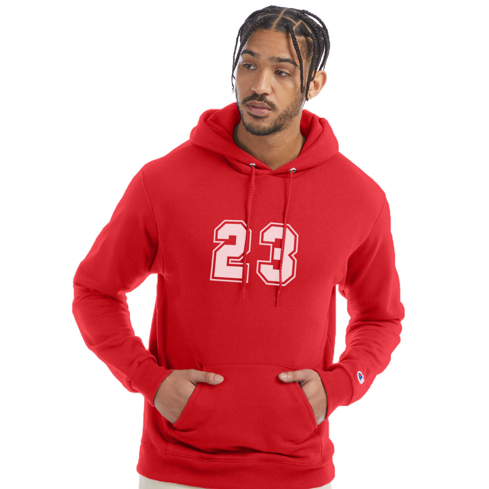 Men's Champion Powerblend Hoodie - Scarlet