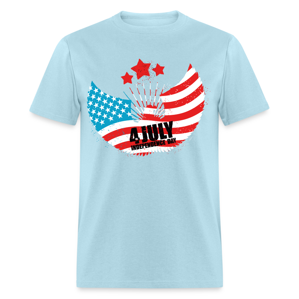 Unisex 4th Of July Print T Shirt - powder blue