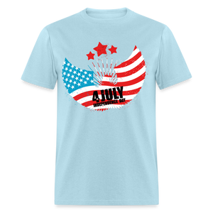 Unisex 4th Of July Print T Shirt - powder blue