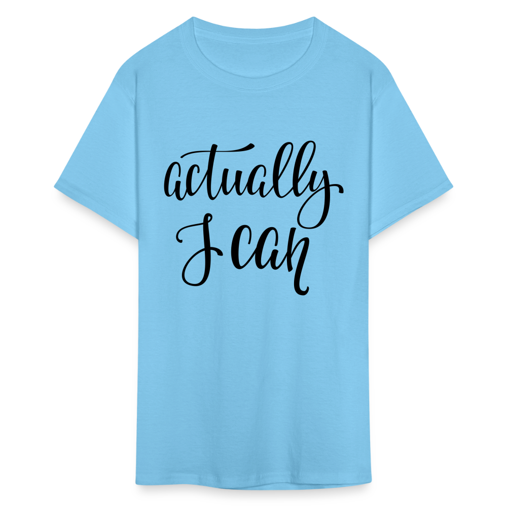 Unisex Classic  I Can Print T Shirt - aquatic blue