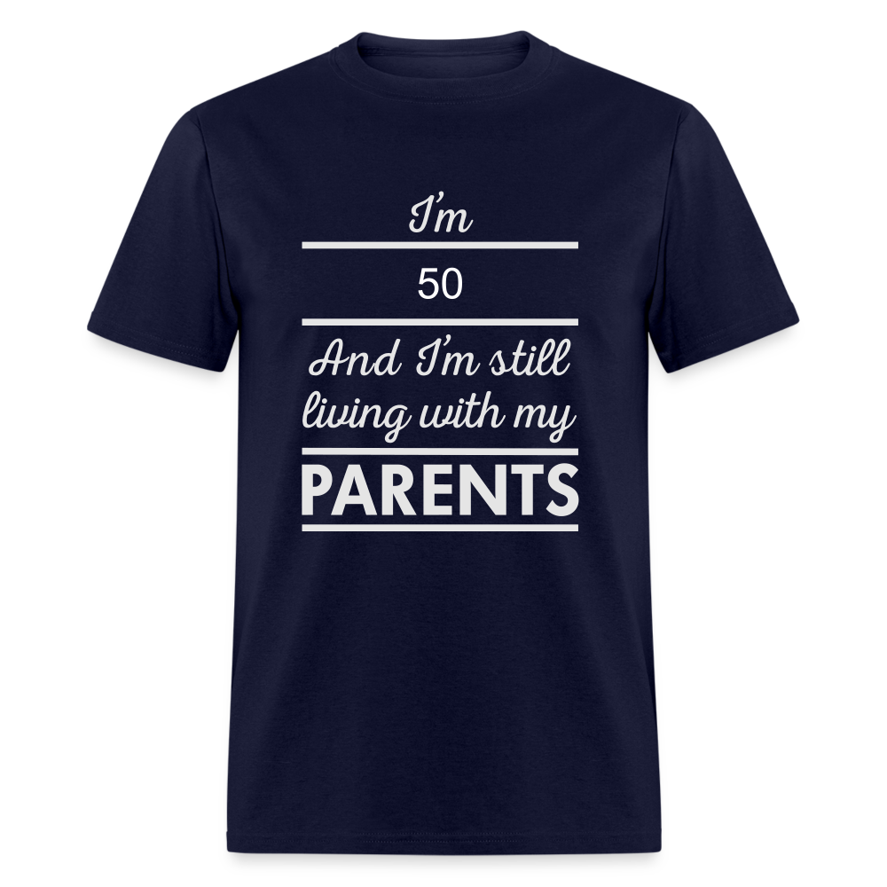 Unisex Classic 50 Print T Shirt - navy