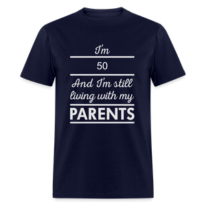 Unisex Classic 50 Print T Shirt - navy