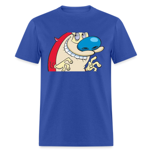 Unisex Ren & Stimpy Print T Shirt - royal blue