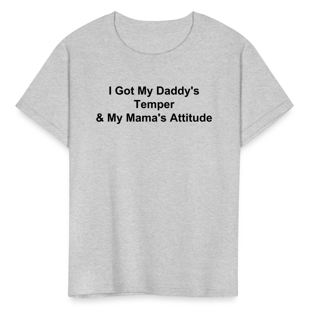 Kids Unisex Attitude Custom T Shirt - heather gray