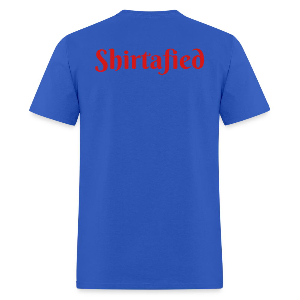 Unisex Shirtafied Print Gildan T Shirt - royal blue