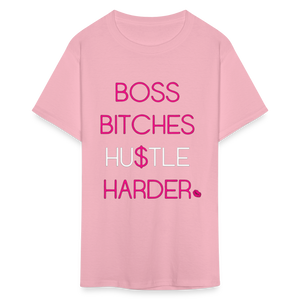 Women's Classic Boss Print T Shirt - pink